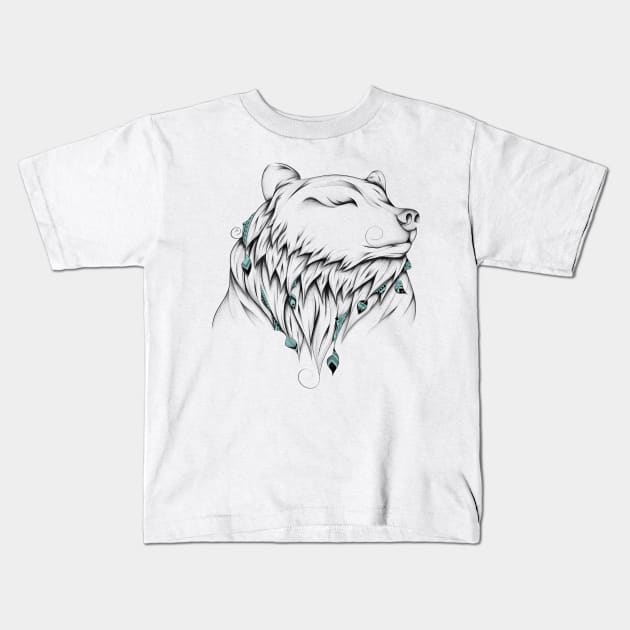 Poetic Bear Kids T-Shirt by LouJah69